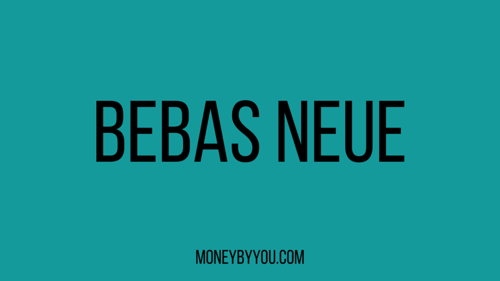 Best Fonts for YouTube Thumbnails bebas neue