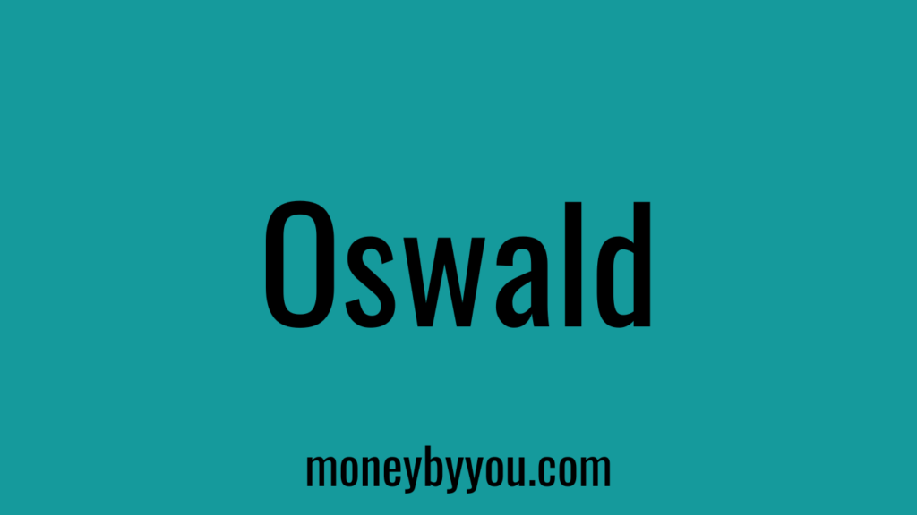 Best Fonts for YouTube Thumbnails oswald font